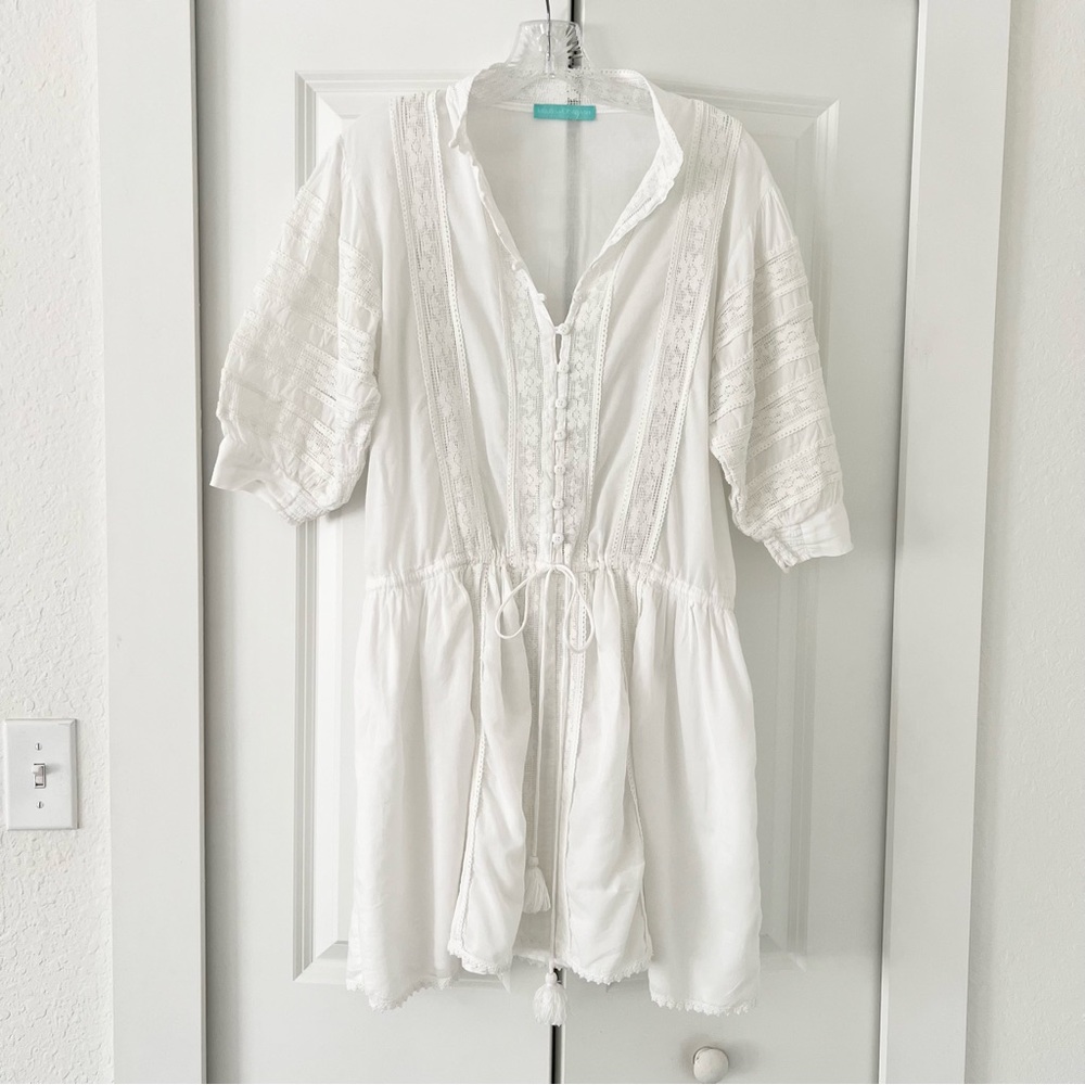 Melissa Odabash White Puff Sleeve Sundress